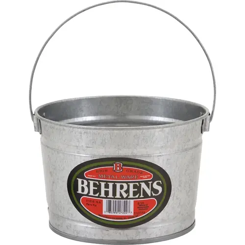Paint Pail, 2.5 qt Capacity, Steel, Galvanized Paint Pail, 2.5 qt Capacity, Steel, Galvanized
