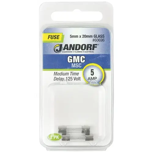 Time Delay Fuse, 5 A, 125 V, 10 kA Interrupt, Glass Body Time Delay Fuse, 5 A, 125 V, 10 kA Interrupt, Glass Body