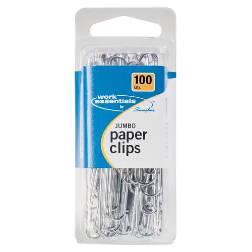 Work Essentials Paper Clip, Jumbo, Silver - pack of 1000 Work Essentials Paper Clip, Jumbo, Silver - pack of 1000