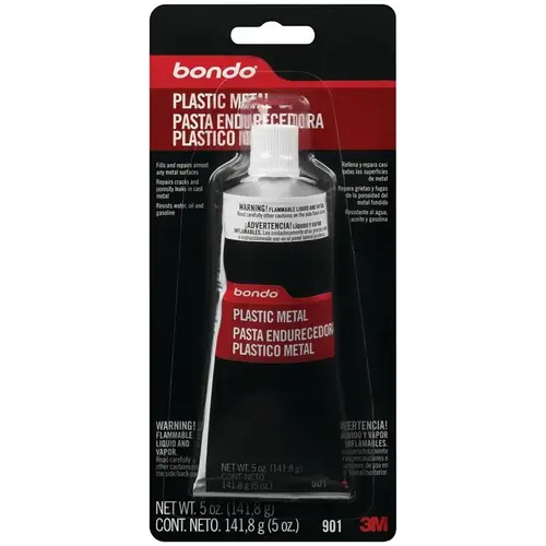 Auto Body Filler, 5 oz Tube, Paste, Solvent Dark Gray