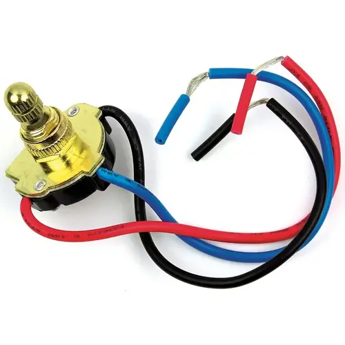 Jandorf Double Circuit Rotary Switch, 3 A, Brass Jandorf Double Circuit Rotary Switch, 3 A, Brass