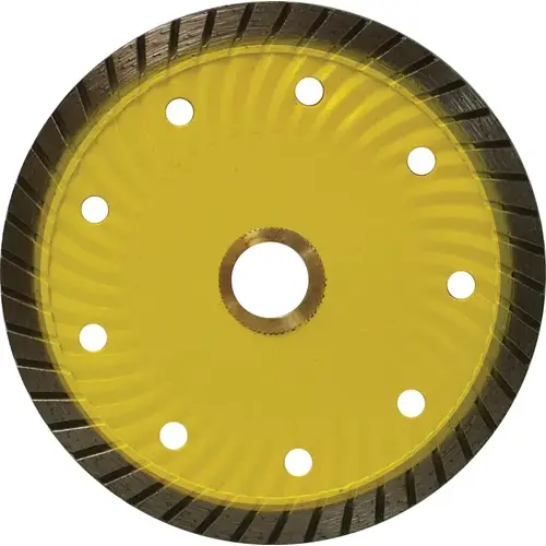 Circular Blade, 4-1/2 in Dia, 7/8 in Arbor, Diamond Cutting Edge White