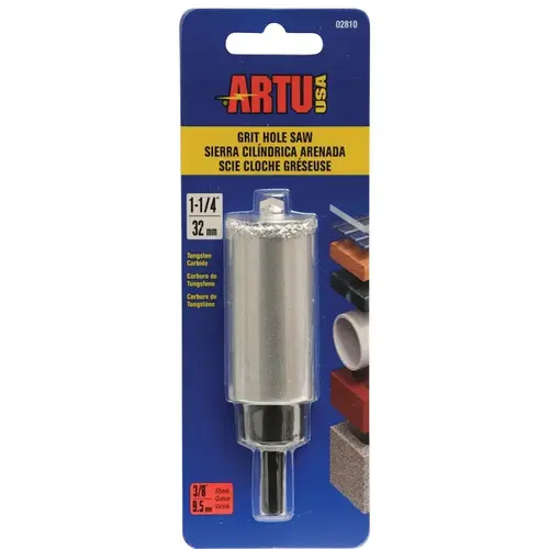 Hole Saw, 1-1/4 in Dia, 2-1/4 in D Cutting, 5/8-18 Arbor, Tungsten Carbide Cutting Edge