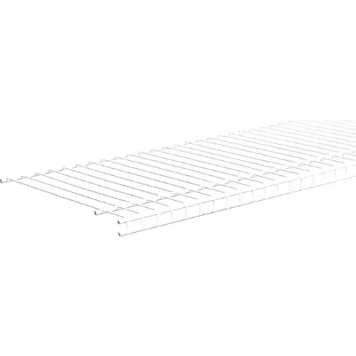 SuperSlide Wire Shelf, 40 lb, 1-Level, 12 in L, 48 in W, Steel, White - pack of 6 SuperSlide Wire Shelf, 40 lb, 1-Level, 12 in L, 48 in W, Steel, White - pack of 6