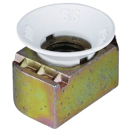 Cone Nut, Nylon/Steel, Gold, Galvanized - pack of 5