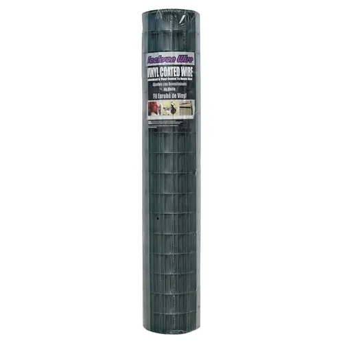 10 14 26 30 Welded Garden Fence, 50 ft L, 48 in H, 2 x 3 in Mesh, 16 Gauge, Green, Galvanized