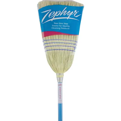 Zephyr Household Broom, #19 Sweep Face, Broomcorn/Natural Fiber Bristle
