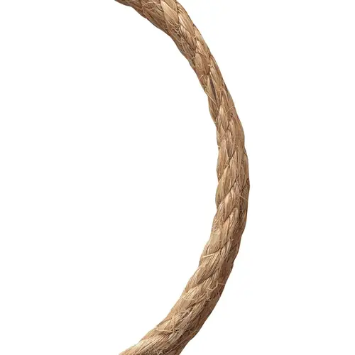 Manila Rope, 3/4 in Dia, 100 ft L, 695 lb Working Load, Natural Manila Rope, 3/4 in Dia, 100 ft L, 695 lb Working Load, Natural