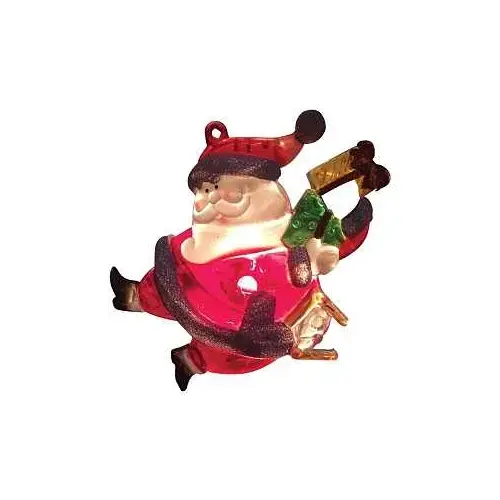 Night Light, 4 in H, Snowflake, 80% Plastic, 15% Copper, 5% Glass Clear