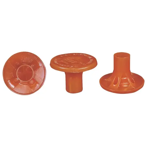 Rebar Cap, #4 to 8 Rebar, Polymer, Orange Rebar Cap, #4 to 8 Rebar, Polymer, Orange