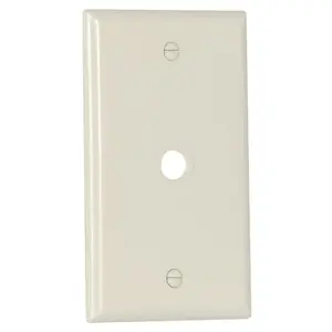 Eaton 2128LA Wallplate, 4-1/2 in L, 2-3/4 in W, 1 -Gang, 1 -Port, Thermoset, Light Almond