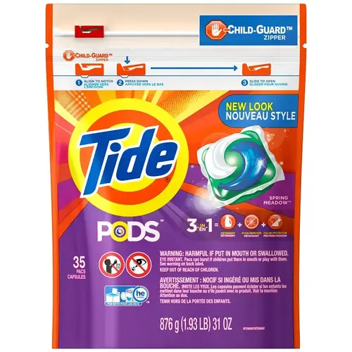 Laundry Detergent, 35 CT, Liquid, Spring Meadow Blue Laundry Detergent, 35 CT, Liquid, Spring Meadow Blue