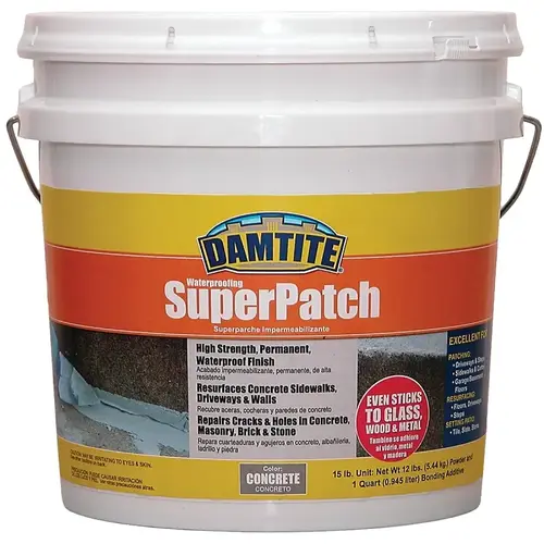 Damtite Patch, Concrete, 15 lb Pail