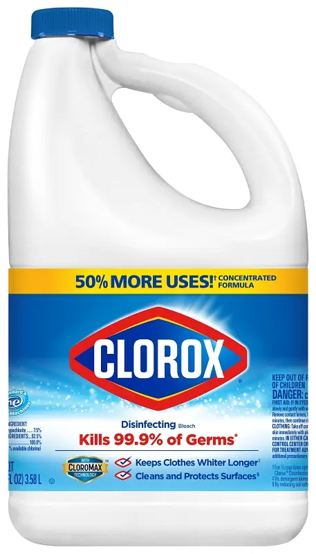 CLOROX Concentrated Bleach 121 oz Liquid Regular - pack of 3 32424-XCP3 CLOROX Concentrated Bleach 121 oz Liquid Regular - pack of 3 32424-XCP3