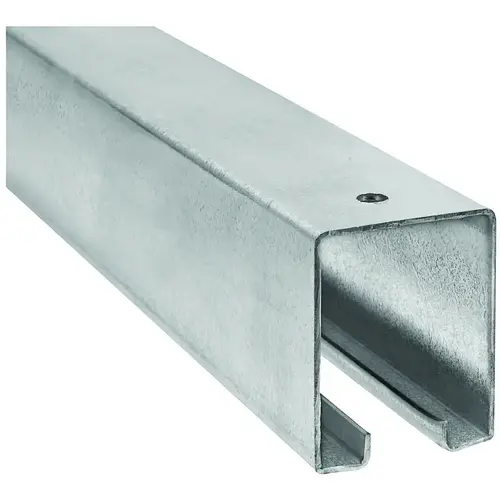 Box Rail, Steel, Galvanized, 1-57/64 in W, 2-13/32 in H, 8 ft L