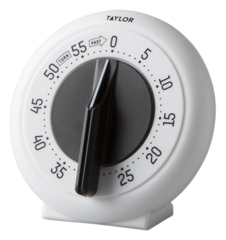 TAYLOR 5831N 60-Minute White Long Ring Timer
