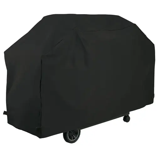 Deluxe BBQ Grill Cover, 60 in W, 24 in D, 40 in H, PEVA/Polyester/PVC, Black Deluxe BBQ Grill Cover, 60 in W, 24 in D, 40 in H, PEVA/Polyester/PVC, Black