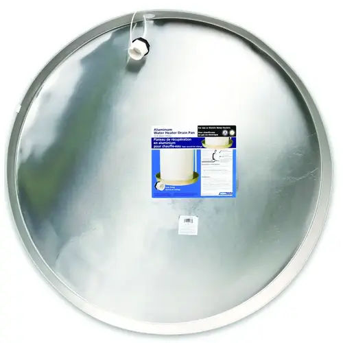 Water Heater Drain Pan, Aluminum, For: Gas or Electric Water Heaters