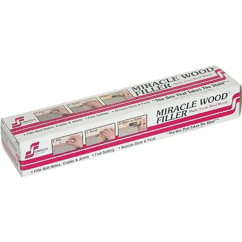 Miracle Wood Wood Filler, Putty, Strong Solvent, Natural, 1.75 oz Tube