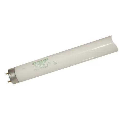 Fluorescent Bulb, 17 W, T8 Lamp, Medium G13 Lamp Base, 1270 Lumens, 4100 K Color Temp, Cool White Light Fluorescent Bulb, 17 W, T8 Lamp, Medium G13 Lamp Base, 1270 Lumens, 4100 K Color Temp, Cool White Light