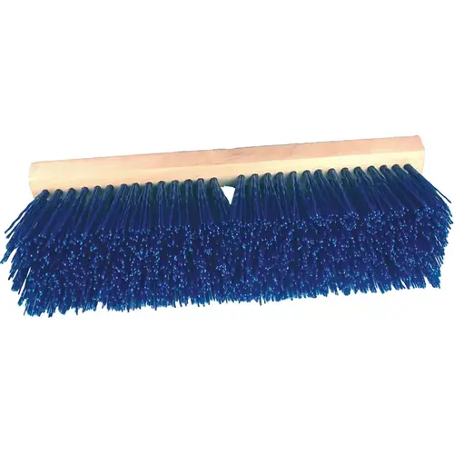 Street Broom Head, 4-1/4 in L Trim, Polypropylene Bristle, Blue Street Broom Head, 4-1/4 in L Trim, Polypropylene Bristle, Blue