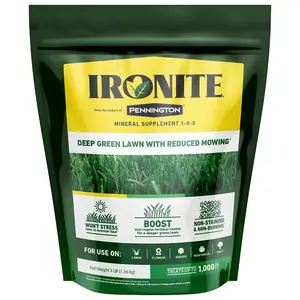 Ironite 100544882 100519429 Lawn Fertilizer, 3 lb Bag, Solid, 1-0-1 N-P-K Ratio