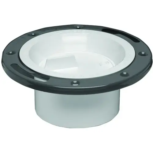 Floor Closet Flange, 3, 4 in Connection, PVC, For: 3 in, 4 in Pipes Floor Closet Flange, 3, 4 in Connection, PVC, For: 3 in, 4 in Pipes