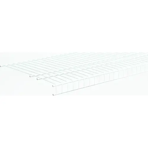 SuperSlide Wire Shelf, 100 lb, 1-Level, 16 in L, 144 in W, Steel, White SuperSlide Wire Shelf, 100 lb, 1-Level, 16 in L, 144 in W, Steel, White