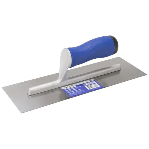 Cement Trowel, 12 in L Blade, 4 in W Blade, Right Angle End, Ergonomic Handle, Plastic Handle Cement Trowel, 12 in L Blade, 4 in W Blade, Right Angle End, Ergonomic Handle, Plastic Handle