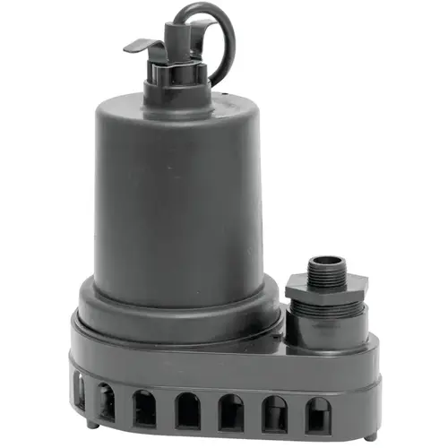 Submersible Utility Pump, 4.9 A, 120 V, 0.5 hp, 1-1/2 in Outlet, 55 gpm, Thermoplastic Impeller Submersible Utility Pump, 4.9 A, 120 V, 0.5 hp, 1-1/2 in Outlet, 55 gpm, Thermoplastic Impeller