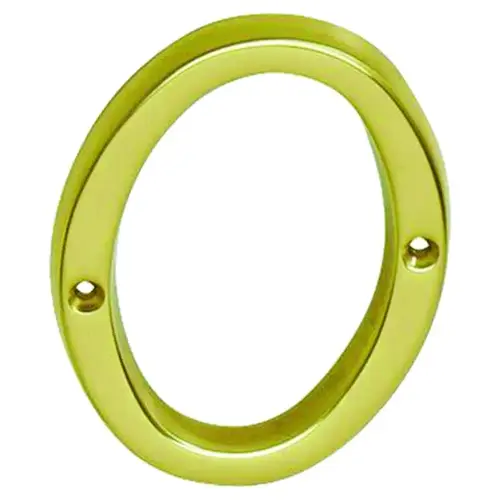 House Number, Character: 0, 4 in H Character, Brass Character, Brass