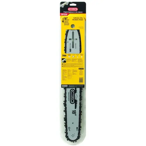 AdvanceCut Bar and Chain Combo, Small Bar Nose Radius, 66-Drive Link, 72V Chain, 3/8 in TPI/Pitch