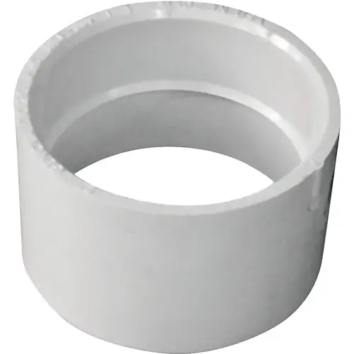 Coupling, 2 in, Hub, PVC, White