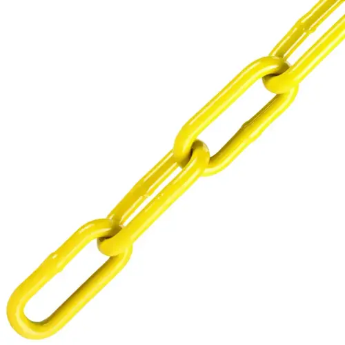 Chain, 1/4 in, 60 ft L, Yellow Poly-Coated Chain, 1/4 in, 60 ft L, Yellow Poly-Coated