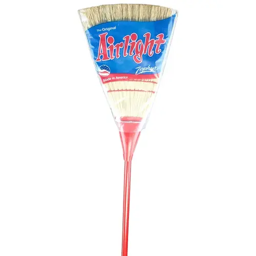 Airlight Broom, Broomcorn Bristle, Wood Handle