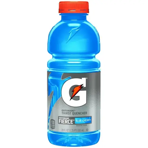 Thirst Quencher Sports Drink, Liquid, Fierce Blue Cherry Flavor, 20 oz Bottle Thirst Quencher Sports Drink, Liquid, Fierce Blue Cherry Flavor, 20 oz Bottle