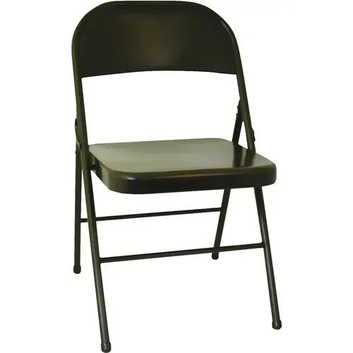 14-711 05X/147110 Folding Chair, 18-1/2 in OAW, 5-1/2 in OAD, 39-1/2 in OAH, Steel Frame, Vinyl Tabletop Black 14-711 05X/147110 Folding Chair, 18-1/2 in OAW, 5-1/2 in OAD, 39-1/2 in OAH, Steel Frame, Vinyl Tabletop Black
