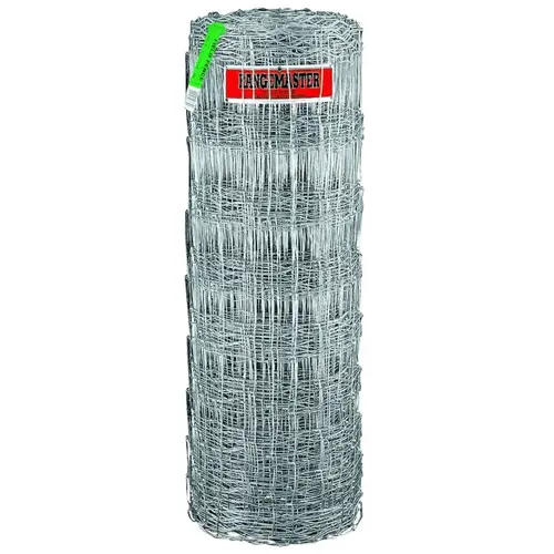 Field Fence, 330 ft L, 47 in H, 14 ga Gauge, Steel, Galvanized Field Fence, 330 ft L, 47 in H, 14 ga Gauge, Steel, Galvanized