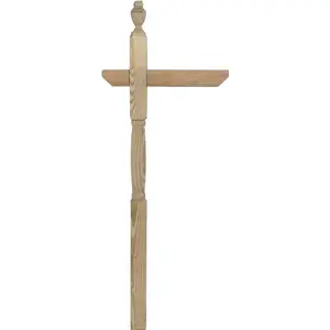 UPF 106054 Mailbox Post, 4 in L, 4 in W, 72 in H, Southern Yellow Pine