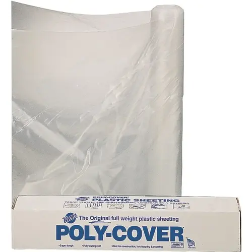 Poly Film, 100 ft L, 6 ft W, Clear Poly Film, 100 ft L, 6 ft W, Clear