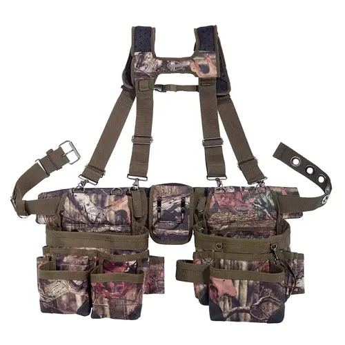 Suspension Rig, 52 in Waist, Fabric, Mossy Oak, 28-Pocket