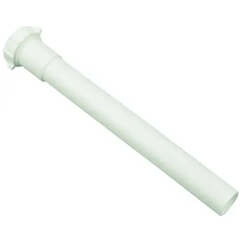 Pipe Extension Tube, 1-1/4 in, 12 in L, Slip-Joint, Plastic, White Pipe Extension Tube, 1-1/4 in, 12 in L, Slip-Joint, Plastic, White