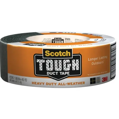Duct Tape, 40 yd L, 1.88 in W, Polyethylene Backing, Gray Duct Tape, 40 yd L, 1.88 in W, Polyethylene Backing, Gray