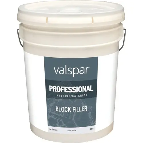 Valspar 044.0000.008 Professional Block Filler, White, Liquid, 5 gal Pail Valspar 044.0000.008 Professional Block Filler, White, Liquid, 5 gal Pail