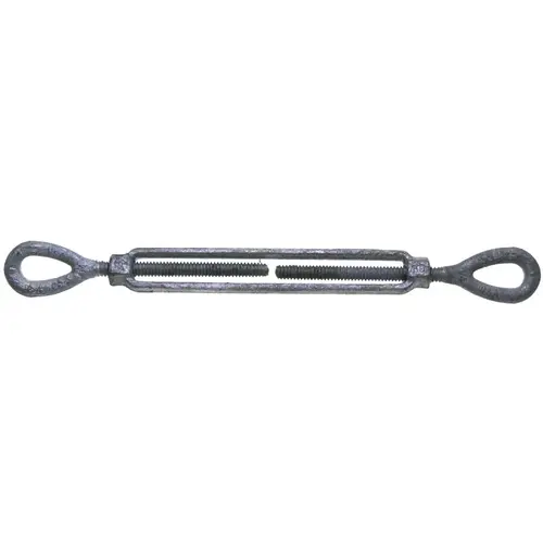 Turnbuckle, 5200 lb Working Load, 3/4 in Thread, Eye, Eye, 6 in L Take-Up, Galvanized Steel Turnbuckle, 5200 lb Working Load, 3/4 in Thread, Eye, Eye, 6 in L Take-Up, Galvanized Steel