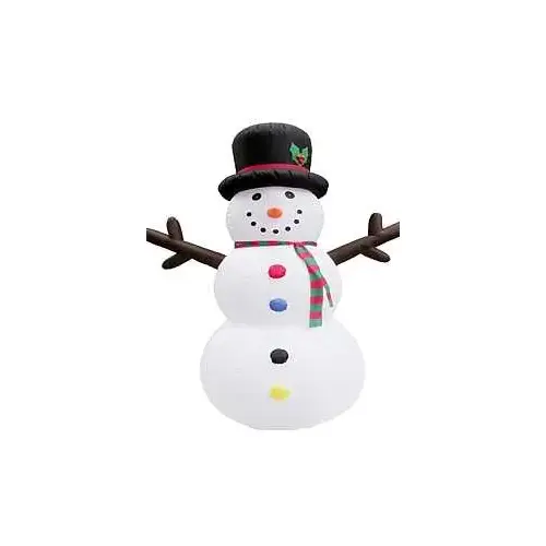 Snowman Inflatable with Mitten, 8 ft H, White Snowing Projector Lights, LED Bulb Snowman Inflatable with Mitten, 8 ft H, White Snowing Projector Lights, LED Bulb