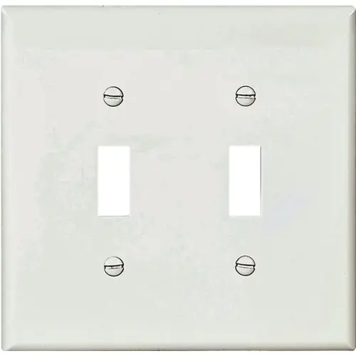WALL PLATE 2 GANG TGL POLY WHT White - pack of 20 WALL PLATE 2 GANG TGL POLY WHT White - pack of 20