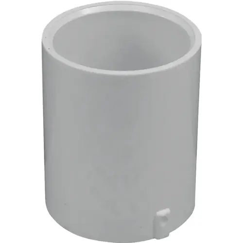 Pipe Coupling, 2 in, Socket, PVC, SCH 40 Schedule White Pipe Coupling, 2 in, Socket, PVC, SCH 40 Schedule White