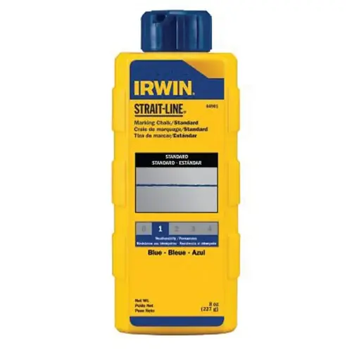 Strait-Line Standard Marking Chalk, 8 oz, Bottle, Blue Strait-Line Standard Marking Chalk, 8 oz, Bottle, Blue