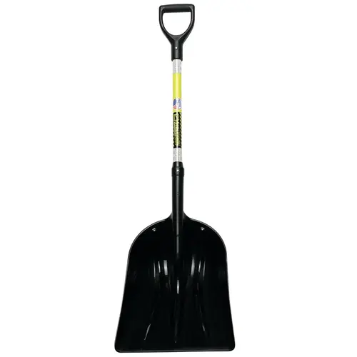 Grain Scoop, 14-1/4 in W Blade, 19 in L Blade, Polycarbonate Blade, Fiberglass Handle, D-Shaped Handle Grain Scoop, 14-1/4 in W Blade, 19 in L Blade, Polycarbonate Blade, Fiberglass Handle, D-Shaped Handle